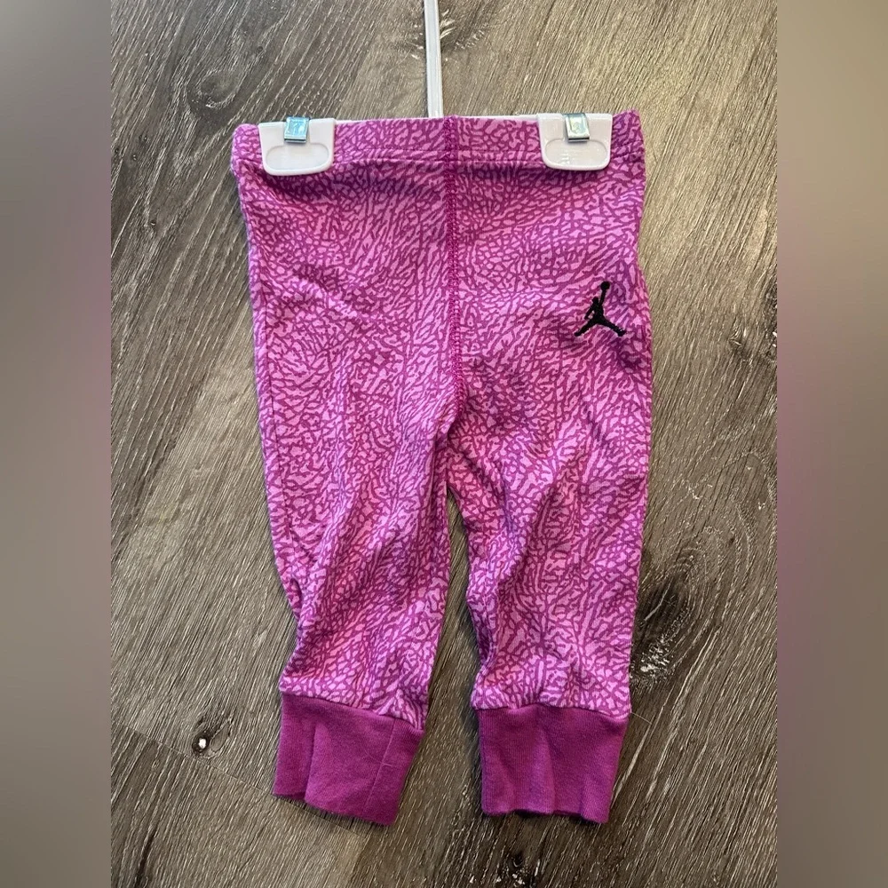 2 piece girls infant air Jordan purple set outfit